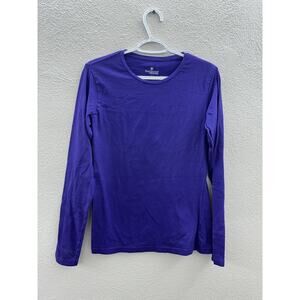 Womens Fundamentals By White Swan Brands Shirt Size Large Purple Long Sleeve
